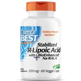 Doctor`s Best, Stabilized R-Lipoic Acid, 200mg, 60 Kapseln