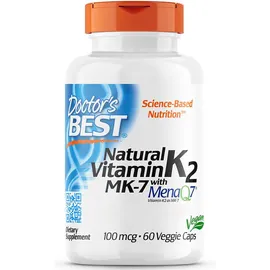Doctor`s Best, natürliches Vitamin K2, 100mcg, 60 Veg. Kapseln | Sonderposten