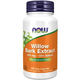 Now Foods, Willow Bark Extract, 15% Salicin, 400mg, 100 Veg. Kapseln | MHD 09/23