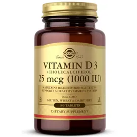 Solgar, Vitamin D3, 1000 IU, 180 Tabletten | MHD 10/23